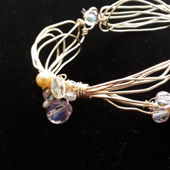 Silver Beaded Bracelet Handmade - Picture 6 of 6